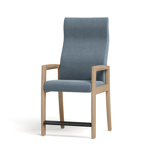 Integra Seating, Patient Back Tide - Wood Ortho Height Chair. Available in multiple seat widths: 22 and 27