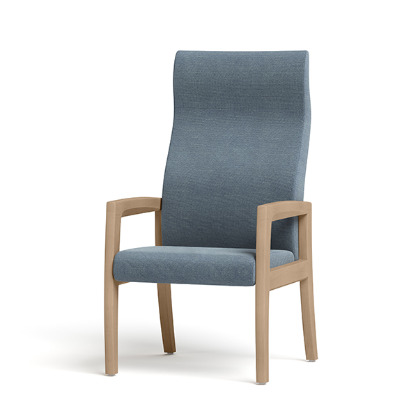 Integra Seating, Patient Back Tide - Wood Chair. Available in multiple seat widths: 22 and 27