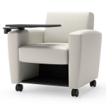 Rendezvous Chair with Caster, Tablet & Shelf