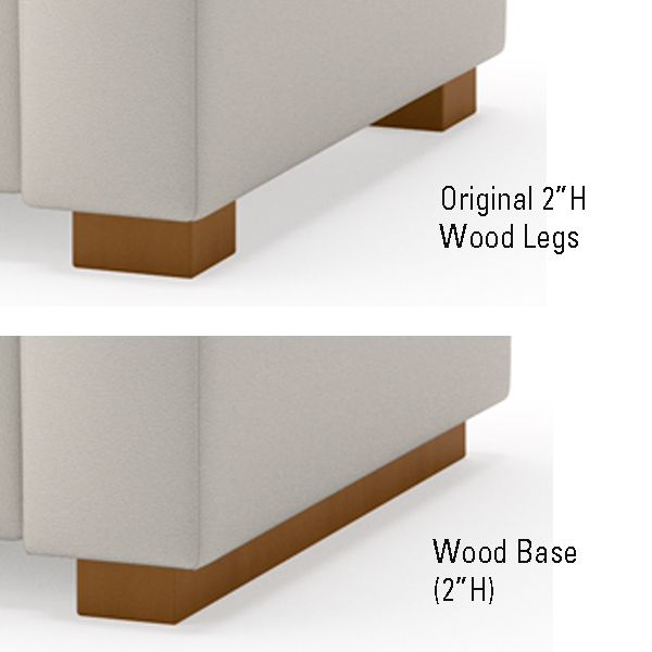 2" Original Wood Legs and Wood Base Options