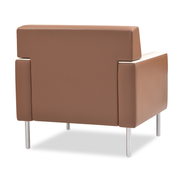 Après Chair with Cylinder Legs & Solid Surface Arm Caps Back View