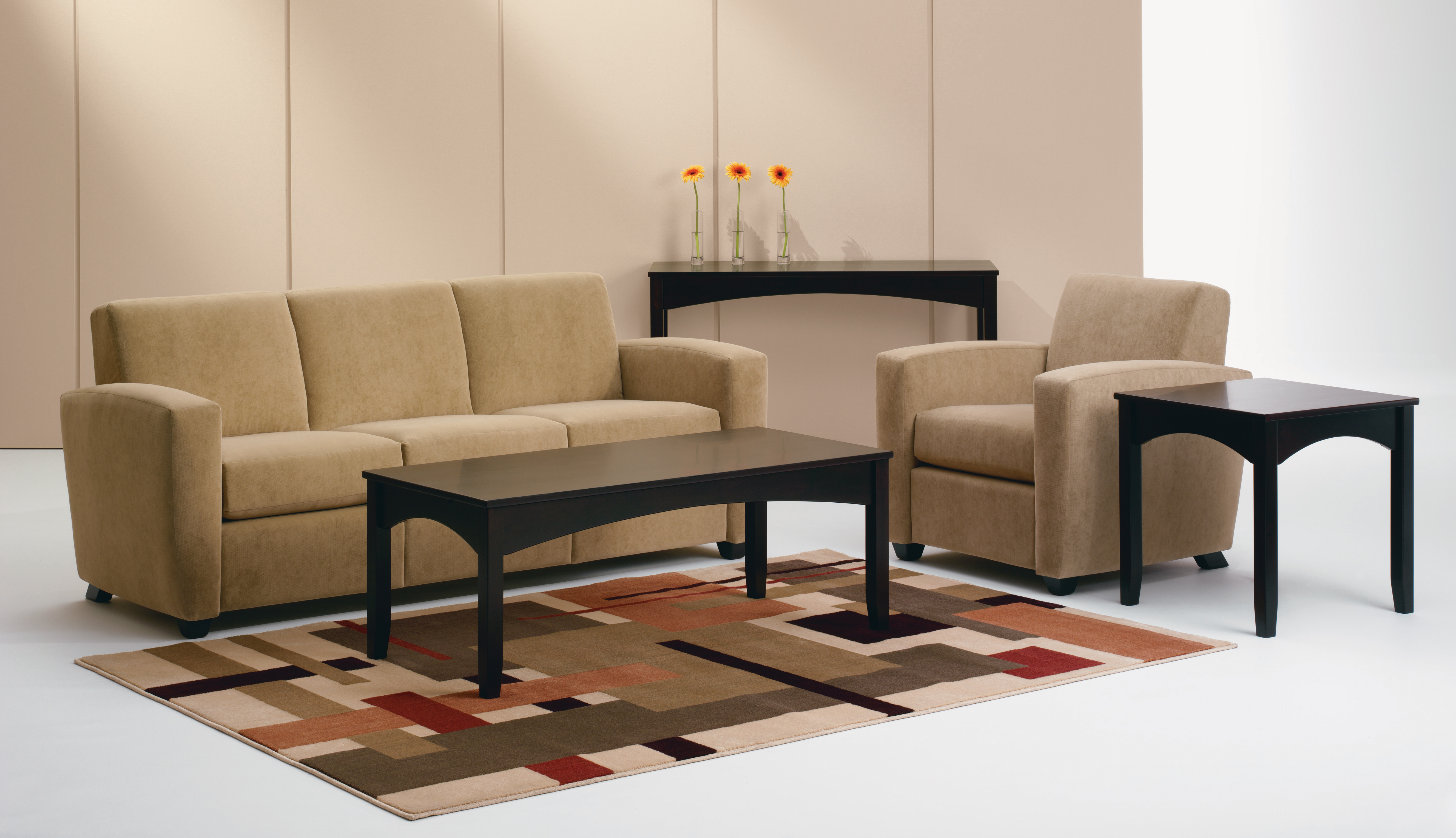 Rendezvous Sofa and Chair with Rendezvous Tables