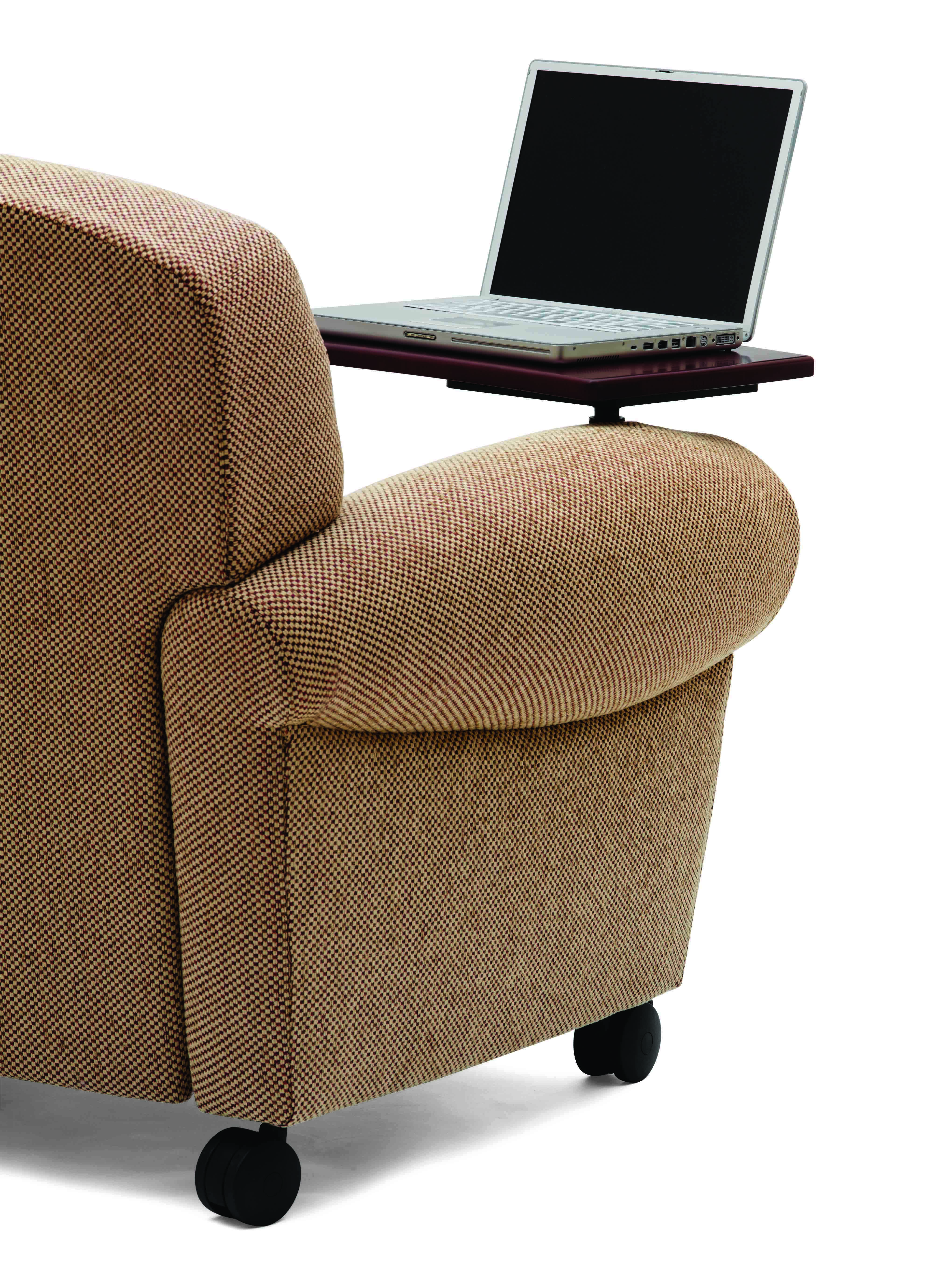 Soirée Chair with Tablet Arm - Side View
