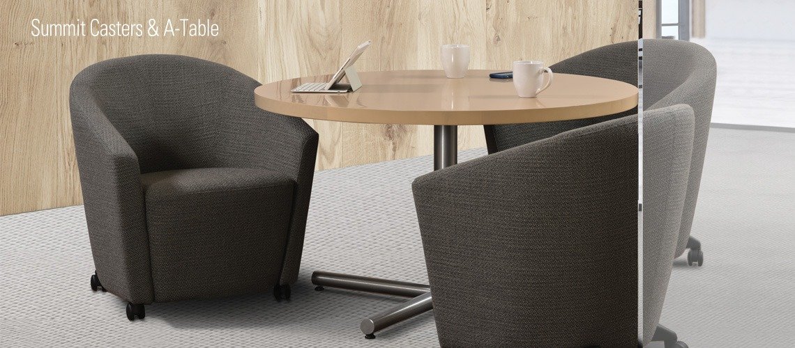 Integra Seating And Tables For Lounge Reception Areas Valayo Collection Kallise Summit Coffee House Casters A Table