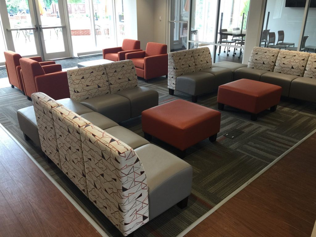 Mercer University Legacy Hall | Coffee House Seating and Ottomans