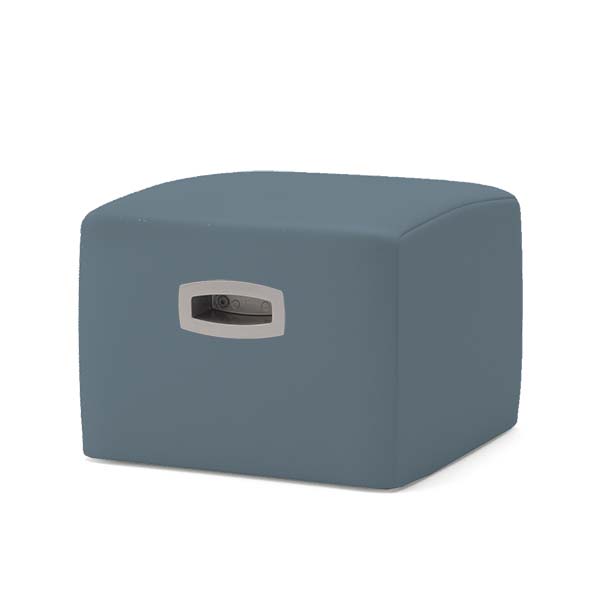 Footstool with Recessed Pull Option - stores under seat