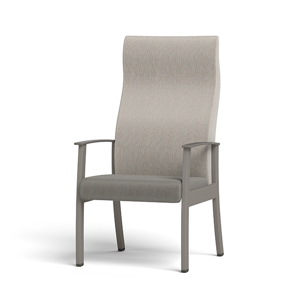 Integra Seating, Patient Back Tide - Metal Chair. Features solid surface arm caps and clean-out seat. Available in multiple