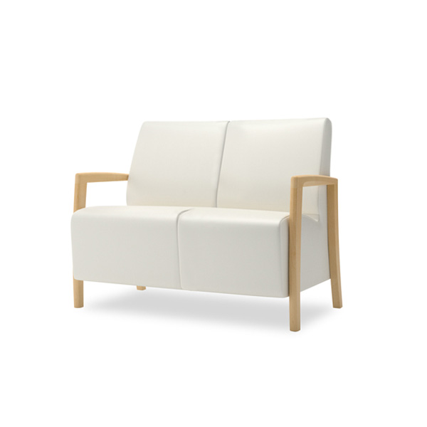 Integra Seating, Marina Wood Straight Settee. Features the cove wipe-out seat design for cleanability. Can be specified with