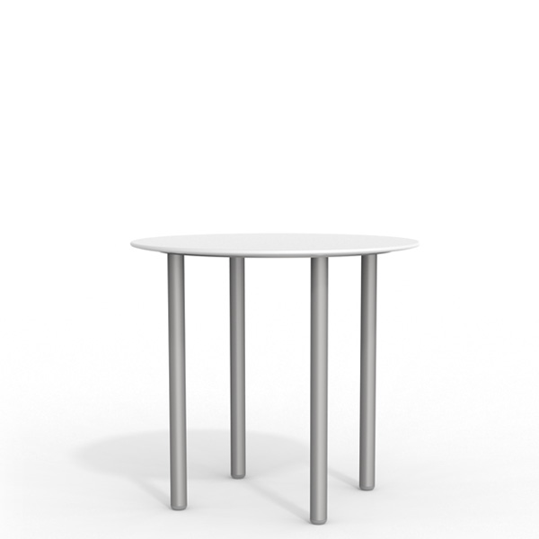 Integra Seating, Coastal Metal Table with Cylinder Legs and Solid Surface Top. Available in 18 or 22