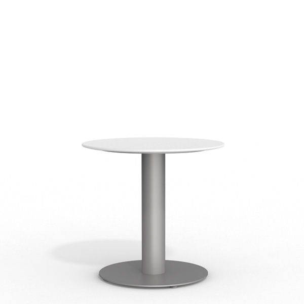 Integra Seating, Coastal Metal Table with Pedestal Base and Solid Surface Top. Available in 18 or 22