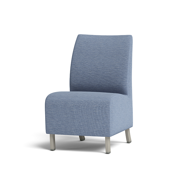 Integra Seating, Bay Metal Tapered Chair. Features a cove wipe-out for cleanability. Available in multiple seat widths: 22,