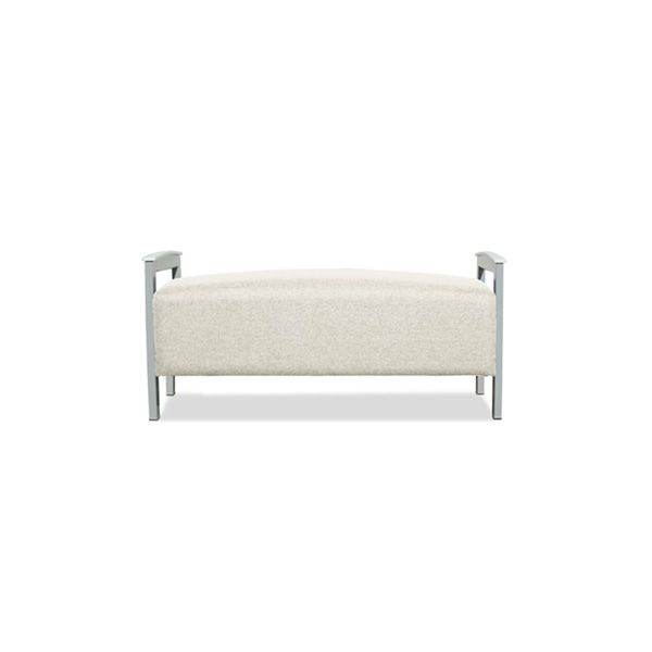 Integra Seating, Coastal Metal Bench. Feartures solid surface arm caps. Available in multiple lengths: 44.25, 62.25, and