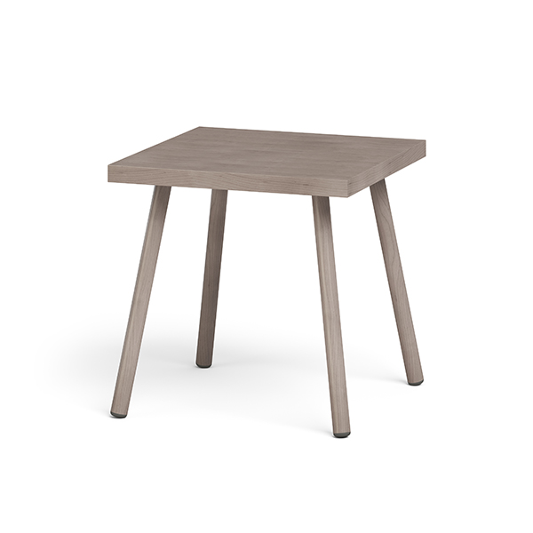 Kallise 22x22x22 Veneer Top with Wood Legs Table