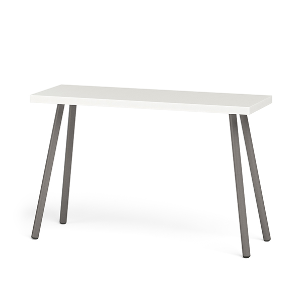 Kallise 46x16x29 Solid Surface Top with Metal Legs Table
