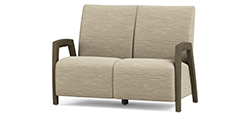 Reef II Wood Settee Straight – 48″sw