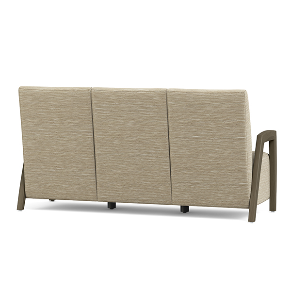 Reef II Wood Sofa Straight Back View