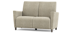 Reef Uph. Arm Settee Str. Wood Legs – 48″sw