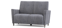 Reef Uph. Arm Settee Metal Legs – 48″sw
